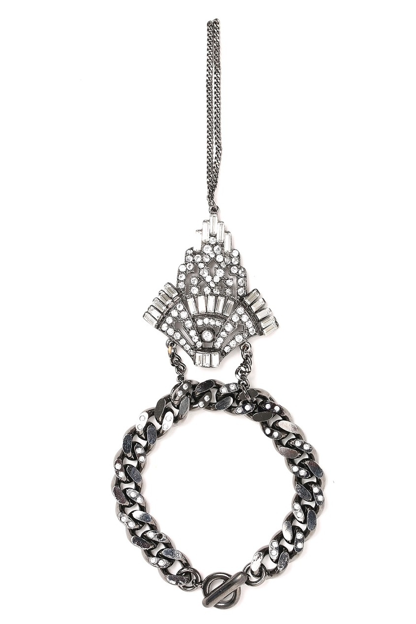 Посеребренный браслет с кристаллами Swarovski Ben-Amun. Цвет: серебряный